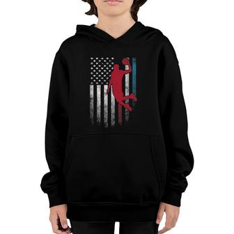 Basketball Ball 4Th Of July American Flag Usa America Youth Hoodie | Mazezy