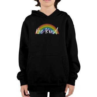 Be Kind Rainbow Lgbt Gay Pride Month Novelty Gift Youth Hoodie | Mazezy
