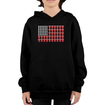 Beer Pong American Flag 4Th Of July Fourth Party Youth Hoodie | Mazezy