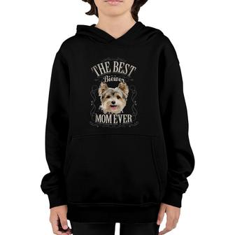 Best Biewer Mom Ever Funny Biewer Terrier Dog Gifts Vintage Youth Hoodie | Mazezy