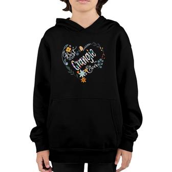 Best Grangie Ever Flower Blessed Grandma Mother's Day Cute Youth Hoodie | Mazezy