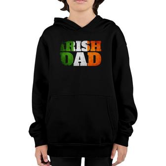 Best Irish Dad Father's Day Grunge Irish Flag Youth Hoodie | Mazezy