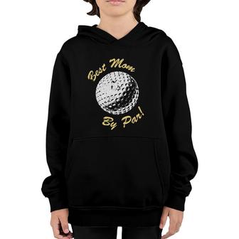 Best Mom By Par Mother's Day Gifts Golf Lover Retro Golfer Youth Hoodie | Mazezy