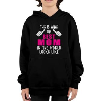 Best Mom In The World Funny Mama Mommy Mother Proud Wife Youth Hoodie | Mazezy