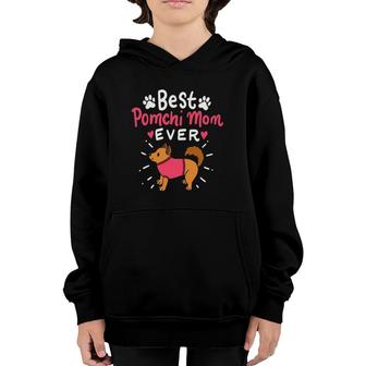 Best Pomchi Mom Ever Cute Dog Lover Fur Mama Mothers Day Youth Hoodie | Mazezy
