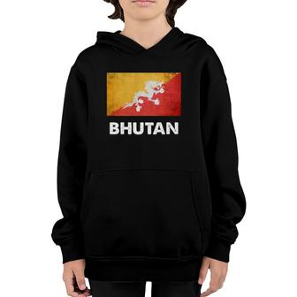 Bhutan Flag Bhutanese Pride Youth Hoodie | Mazezy