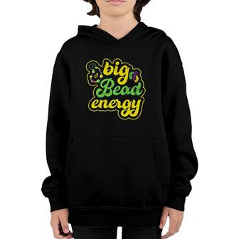 Big Bead Energy Carnival Funny Vintage Mardi Gras Youth Hoodie | Mazezy