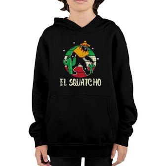 Bigfoot Fan Mexican El Squatcho Sasquatch Funny Tee Youth Hoodie | Mazezy AU