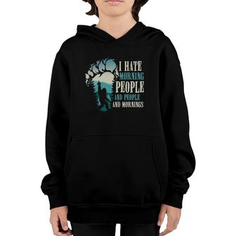 Bigfoot I Hate Morning People Youth Hoodie | Mazezy