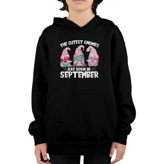 Birthday Gnome Tee The Cutest Gnomes Are Born In September Youth Hoodie | Mazezy