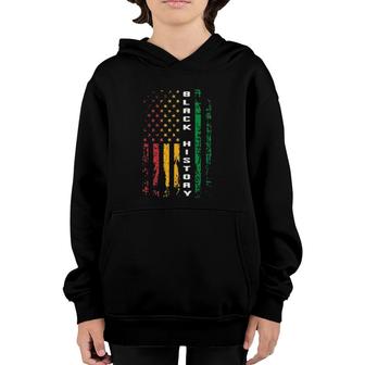 Black History African American Flag Africa Black Pride Youth Hoodie | Mazezy