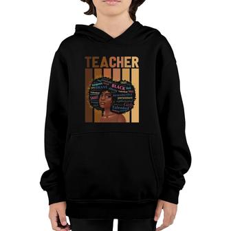 Black History Month African Woman Teacher African Apparel Youth Hoodie | Mazezy