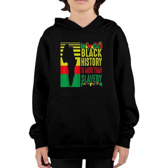 Black History More Than Slavery Africa Colors Map Motifs Design Youth Hoodie | Mazezy