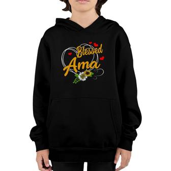 Blessed Ama Grandma Mother's Day Gift Youth Hoodie | Mazezy