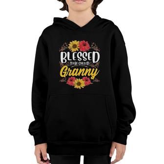 Blessed To Be Called Granny Cute Floral Mother's Day Youth Hoodie | Mazezy