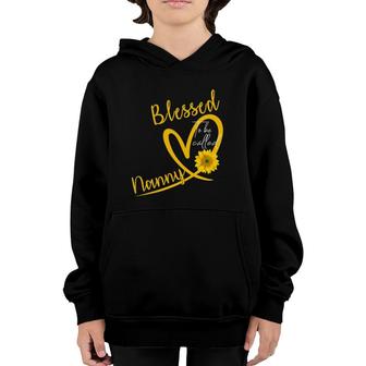 Blessed To Be Called Nanny Heart Sunflower Mother's Day Youth Hoodie | Mazezy AU