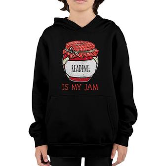 Book Lover Gift Teachers & Students Cute Reading Is My Jam Youth Hoodie | Mazezy UK