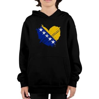 Bosnia And Herzegovina Flag I Love Bosnian Dna Gift Bosnians Youth Hoodie | Mazezy