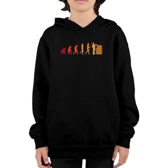 Bricklayer Evolution Funny Wall Builder Gift Youth Hoodie | Mazezy