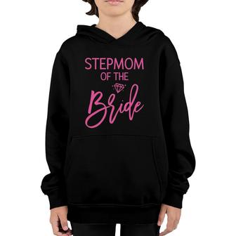 Bridal Party S Pink Stepmom Of The Bride Cute Youth Hoodie | Mazezy