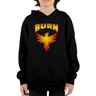 Burn Phoenix Firebird Youth Hoodie | Mazezy
