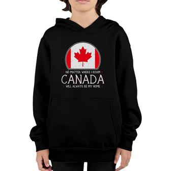 Canadian Canada Pride Flag North Maple Leaf Eh Gift Youth Hoodie | Mazezy