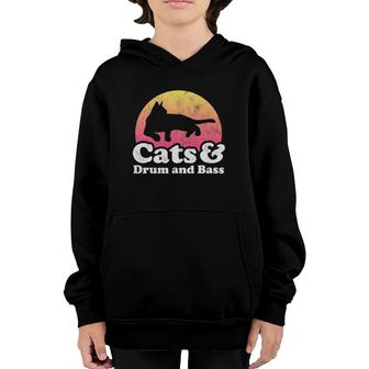Cats And Drum And Bass Men's Or Women's Cat Youth Hoodie | Mazezy