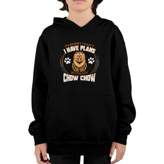 Chow Chow Dog Retirement Puppy Dog Lover Youth Hoodie | Mazezy