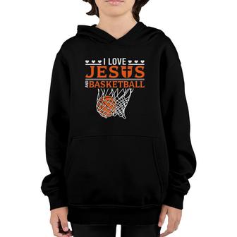 Christian Basketball Tee I Love Jesus And Basketball Youth Hoodie | Mazezy