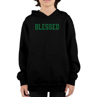 Christian Blessed Green Blessing Belief Youth Hoodie