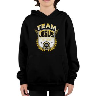 Christian Team Jesus The Savior Youth Hoodie | Mazezy