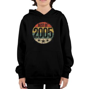 Circular Vintage Best Of 2005 17 Years Old Gift 17Th Birthday Youth Hoodie | Mazezy