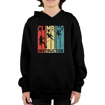 Climbing Instructor Vintage Retro Unisex Youth Hoodie | Mazezy