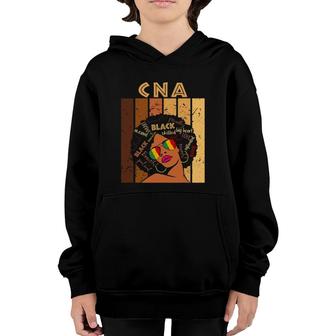 Cna Certified Nursing Assistant Afro Black History Month Youth Hoodie | Mazezy