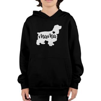 Cocker Spaniel Mothers Day Mama Dog Mom Paw Lover Gift Youth Hoodie | Mazezy