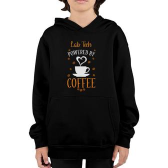 Coffee Lover & Lab Tech Powered By Coffee Youth Hoodie | Mazezy