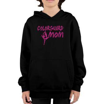 Color Guard Mom Flag Toss Distressed Color Guard Youth Hoodie | Mazezy
