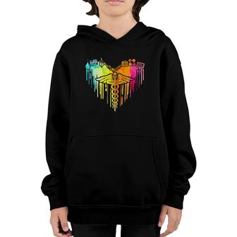 Colorful Heart Nurse Er Rn Cdn Medical Nurse Student Gift Youth Hoodie | Mazezy