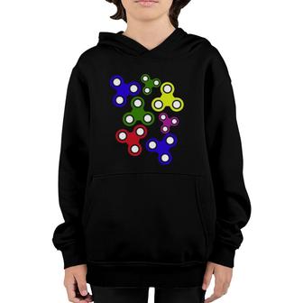 Cool Fidget Spinners Colorful Toy Youth Hoodie | Mazezy