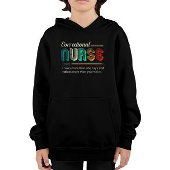 Correctional Nurse Funny Definition Quote Vintage Style Youth Hoodie | Mazezy