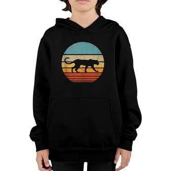 Cougar Vintage 60S 70S Retro Gifts Animal Lover Women Men Youth Hoodie | Mazezy