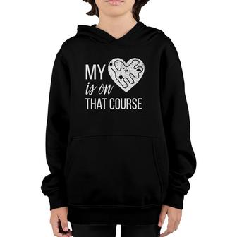 Cross Country Mom My Heart Is On That Course Youth Hoodie | Mazezy