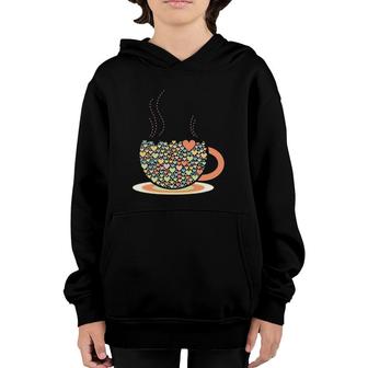 Cup Of Love Coffee & Tea Lovers Barista Heart Design Gift Youth Hoodie | Mazezy