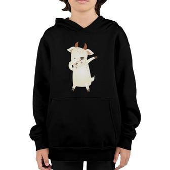 Cute Goat Dabbing Goat Lover Animal Fun Gift Youth Hoodie | Mazezy