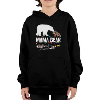 Cute Mama Bear Autism Awareness Autistic Family Youth Hoodie | Mazezy