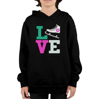 Cute Winter Gift For Women Girls Mom Ice Skater Ice Skating Youth Hoodie | Mazezy