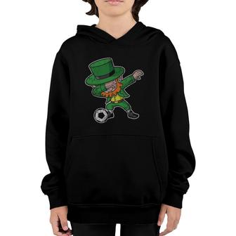 Dabbing Leprechaun Soccer Irish Football St Patrick's Day Youth Hoodie | Mazezy