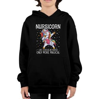 Dabbing Unicorn Nursicorn Funny Nurse Gift Women Men Cna Rn Youth Hoodie | Mazezy