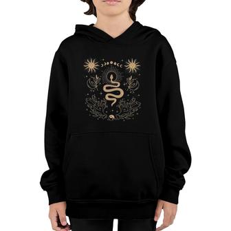 Dark Academia Tarot Card Sun Moon Crystals Witch Aesthetic Youth Hoodie | Mazezy UK