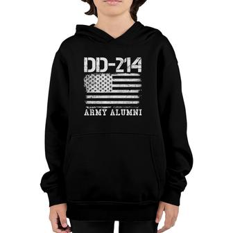Dd214 Army Alumni - Distressed Vintage Tee Youth Hoodie | Mazezy